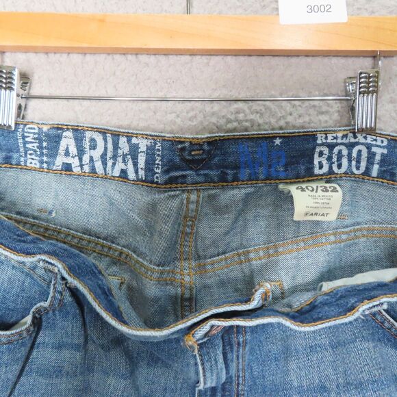 Ariat Jeans Men 40x32 Medium Wash Relaxed Bootcut Granite Straight Leg Western - Picture 9 of 12